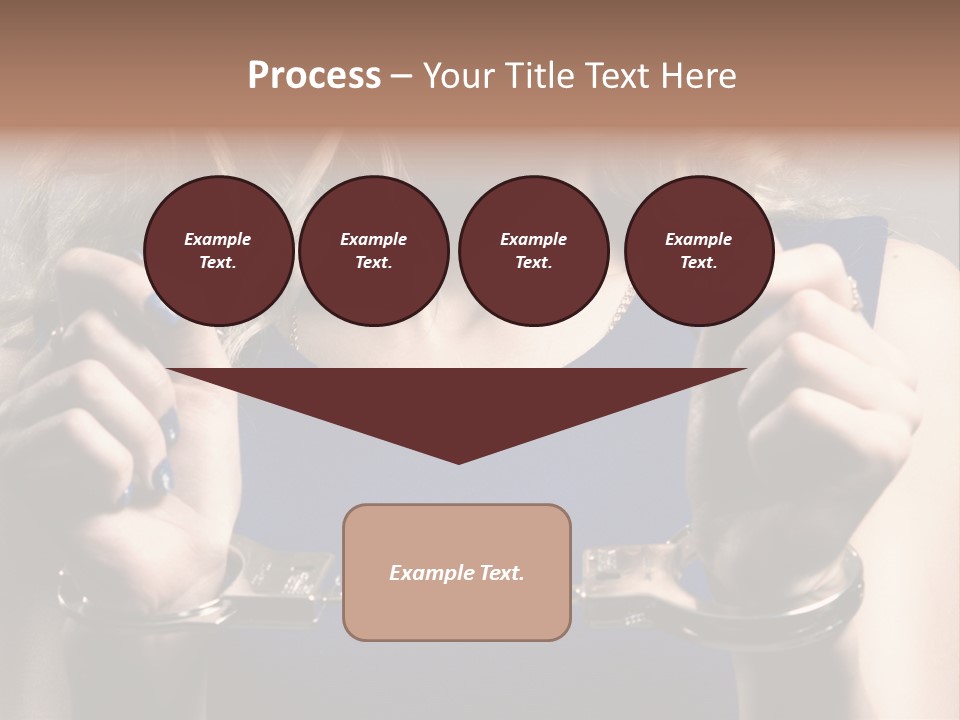 A Woman In A Blue Dress Is Holding A Watch PowerPoint Template