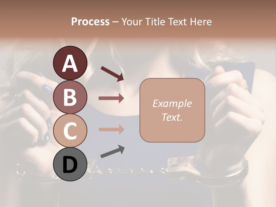 A Woman In A Blue Dress Is Holding A Watch PowerPoint Template