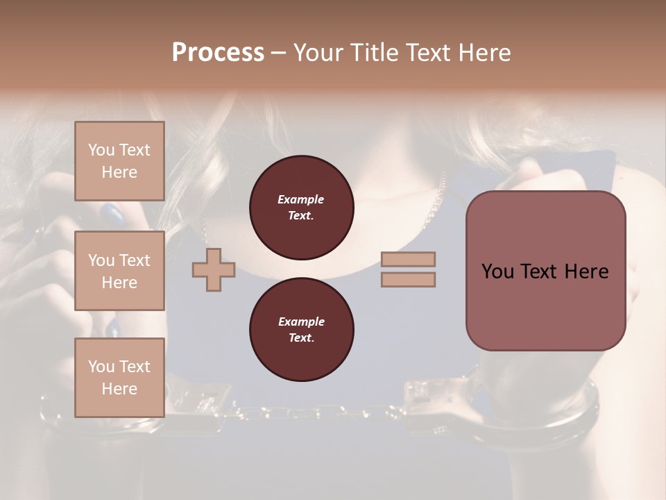 A Woman In A Blue Dress Is Holding A Watch PowerPoint Template