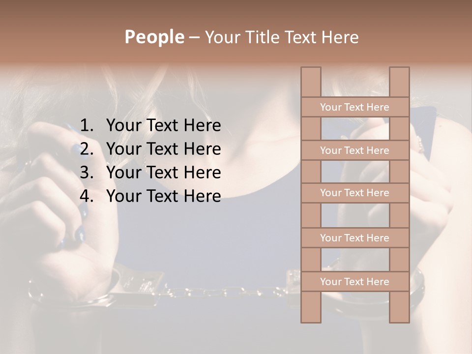 A Woman In A Blue Dress Is Holding A Watch PowerPoint Template