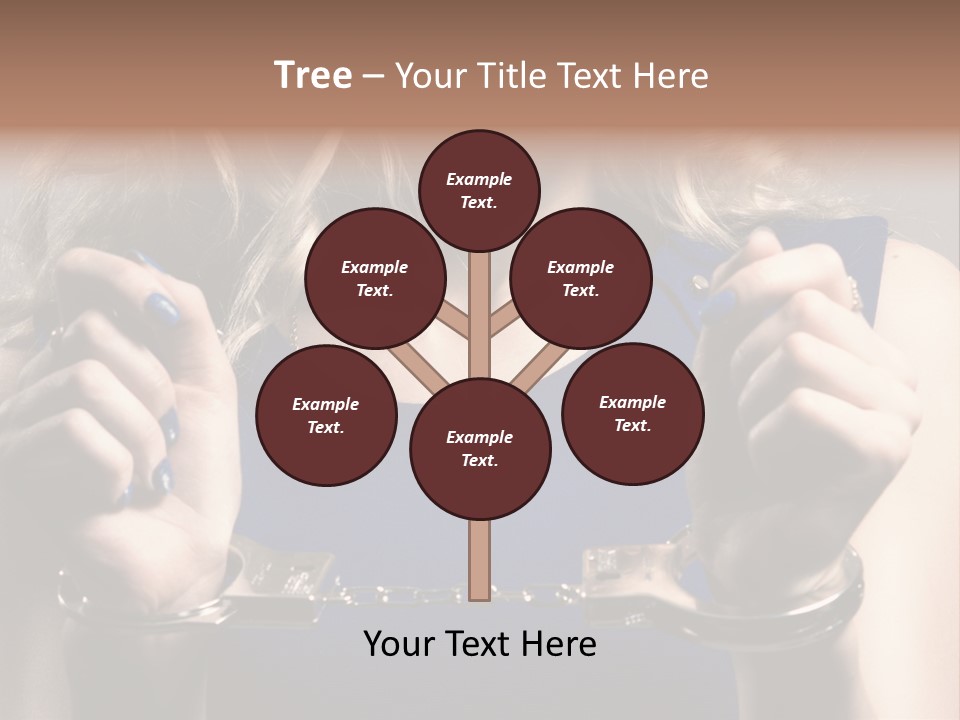 A Woman In A Blue Dress Is Holding A Watch PowerPoint Template