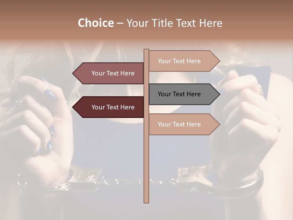 A Woman In A Blue Dress Is Holding A Watch PowerPoint Template