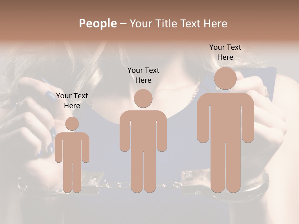 A Woman In A Blue Dress Is Holding A Watch PowerPoint Template