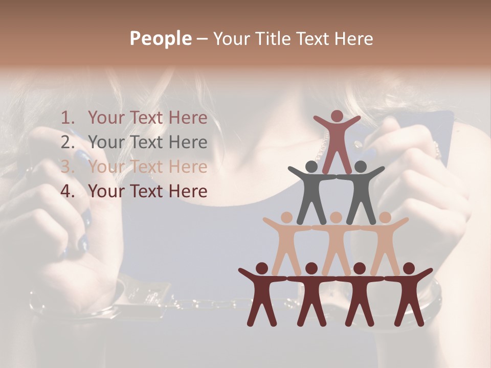 A Woman In A Blue Dress Is Holding A Watch PowerPoint Template