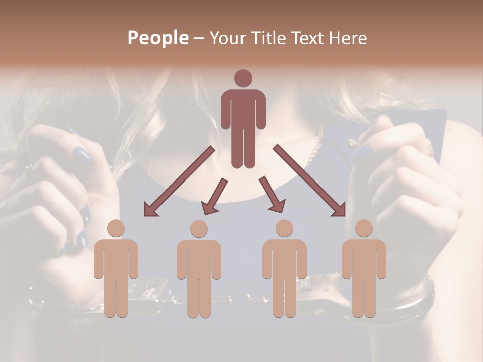 A Woman In A Blue Dress Is Holding A Watch PowerPoint Template