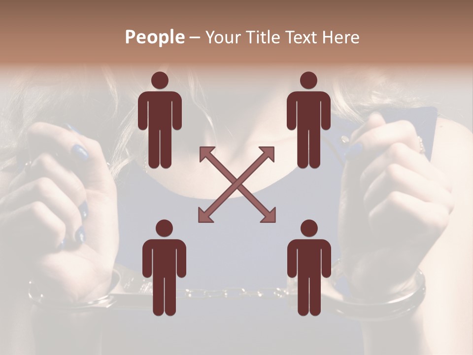 A Woman In A Blue Dress Is Holding A Watch PowerPoint Template