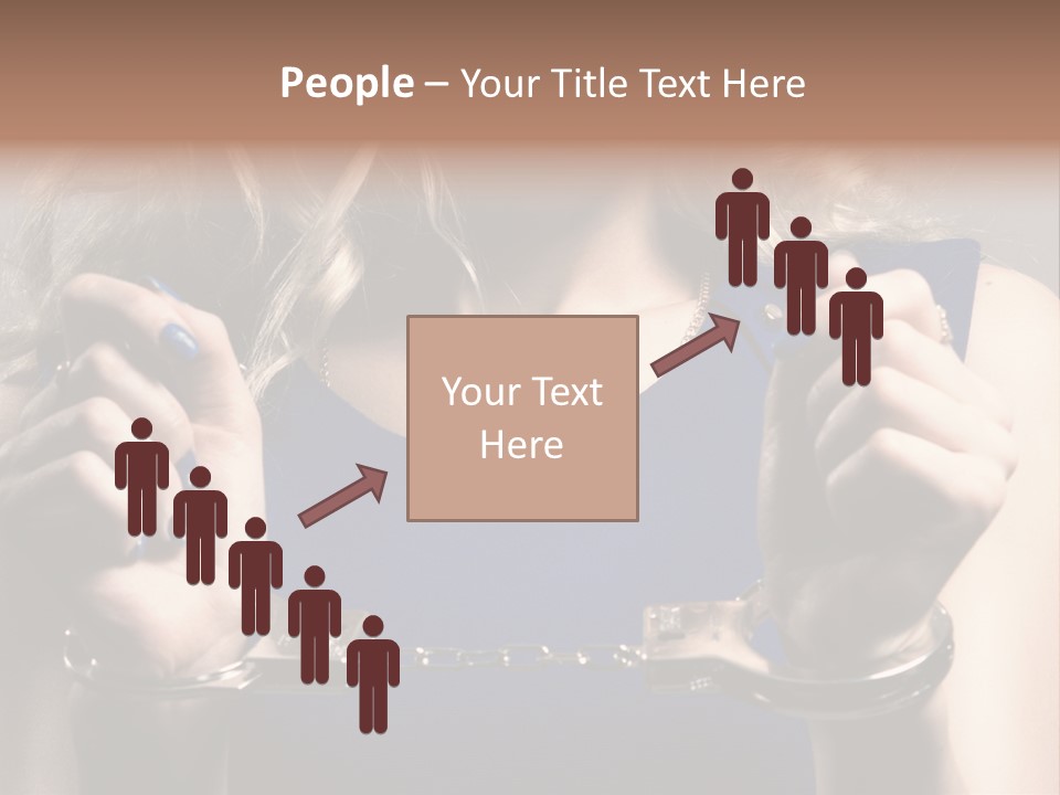 A Woman In A Blue Dress Is Holding A Watch PowerPoint Template