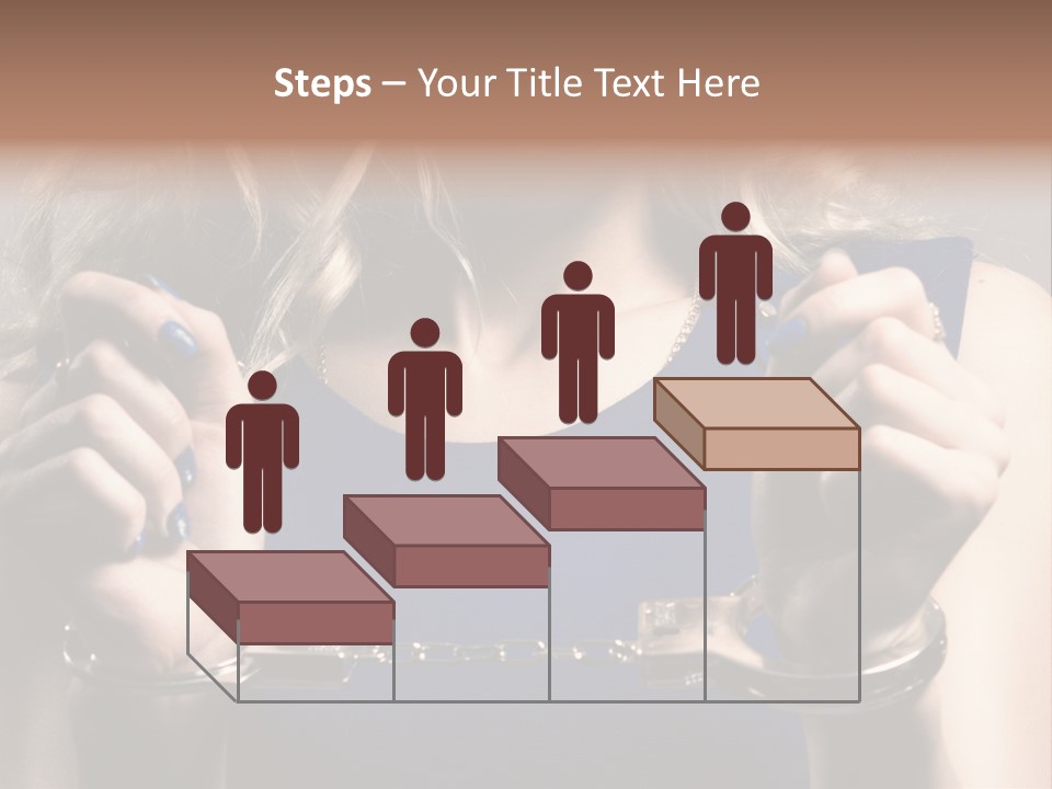 A Woman In A Blue Dress Is Holding A Watch PowerPoint Template