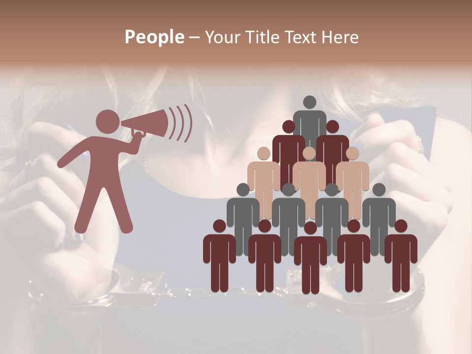 A Woman In A Blue Dress Is Holding A Watch PowerPoint Template