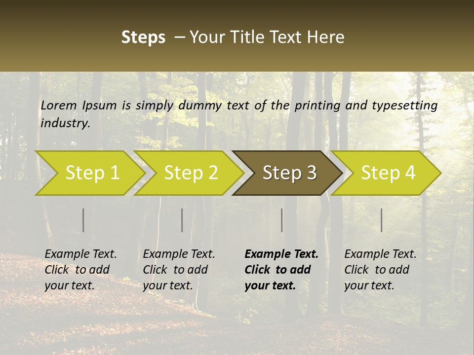 A Forest Filled With Lots Of Trees And Leaves PowerPoint Template