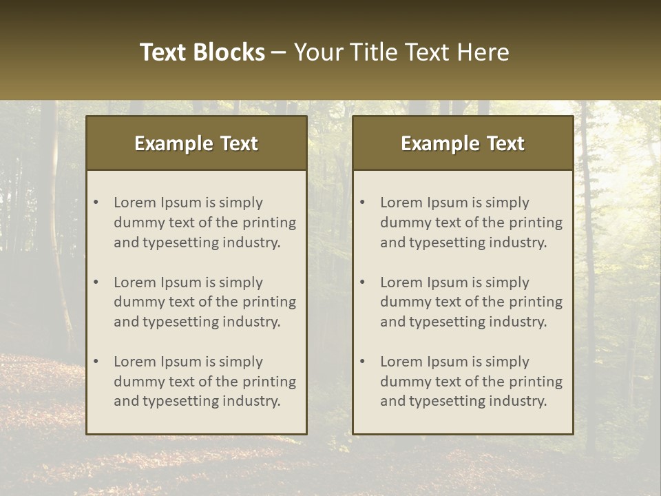 A Forest Filled With Lots Of Trees And Leaves PowerPoint Template