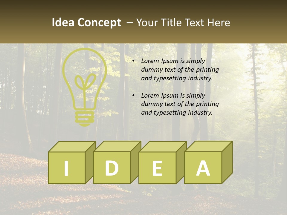 A Forest Filled With Lots Of Trees And Leaves PowerPoint Template
