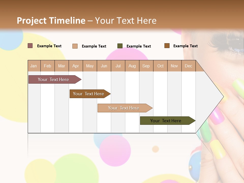 A Woman With Colorful Nails Covering Her Face PowerPoint Template