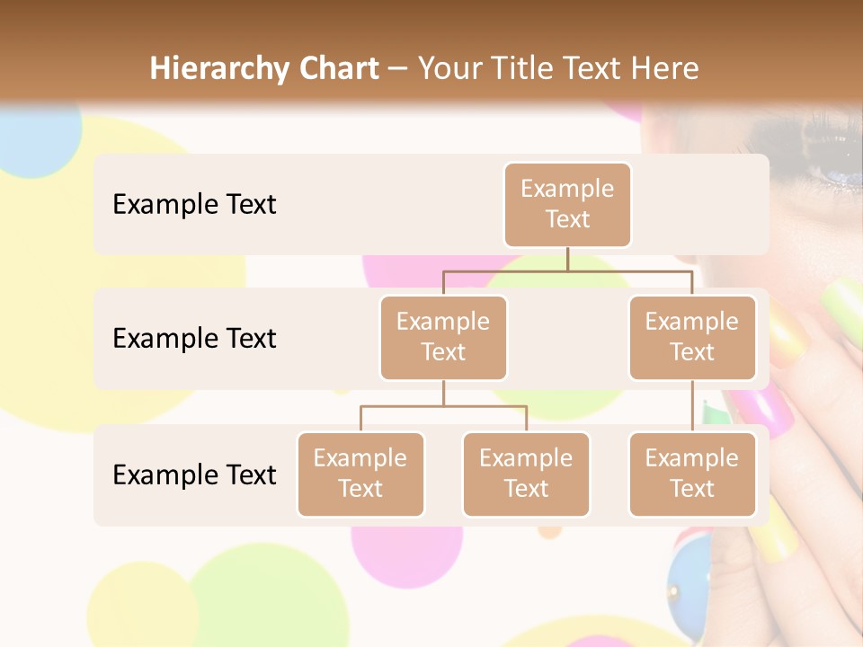 A Woman With Colorful Nails Covering Her Face PowerPoint Template