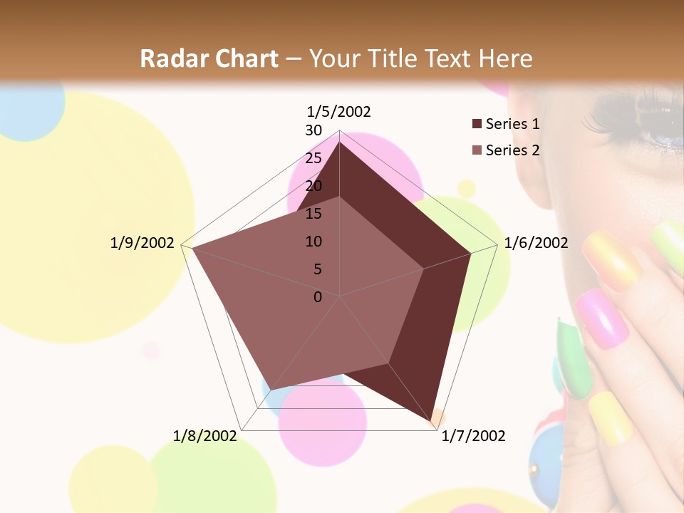 A Woman With Colorful Nails Covering Her Face PowerPoint Template