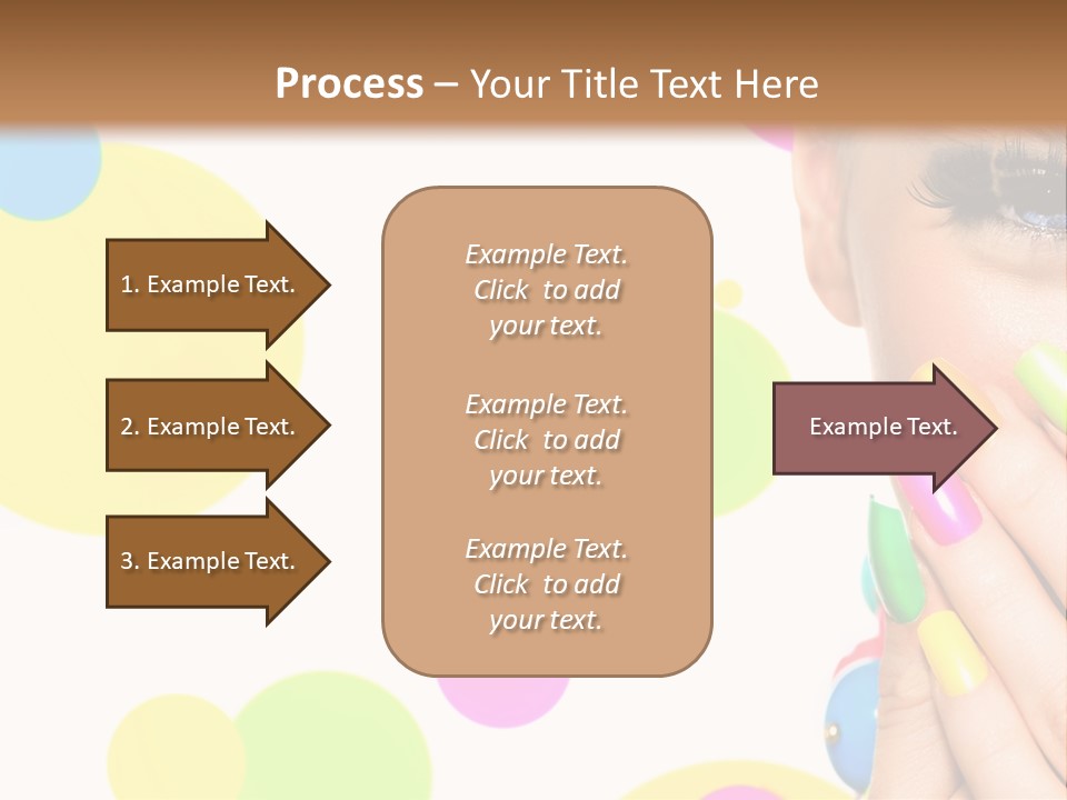 A Woman With Colorful Nails Covering Her Face PowerPoint Template
