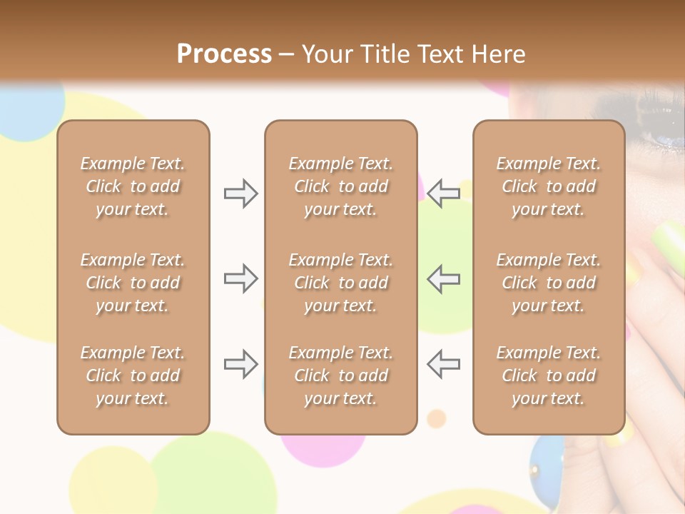 A Woman With Colorful Nails Covering Her Face PowerPoint Template
