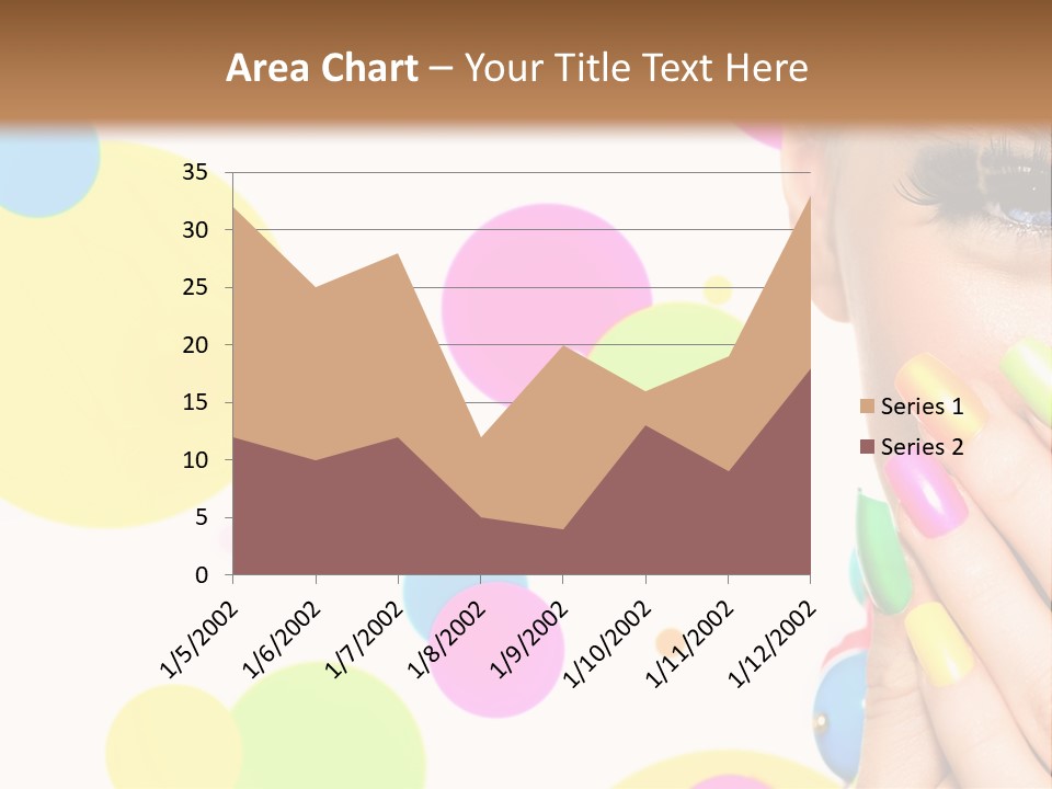 A Woman With Colorful Nails Covering Her Face PowerPoint Template