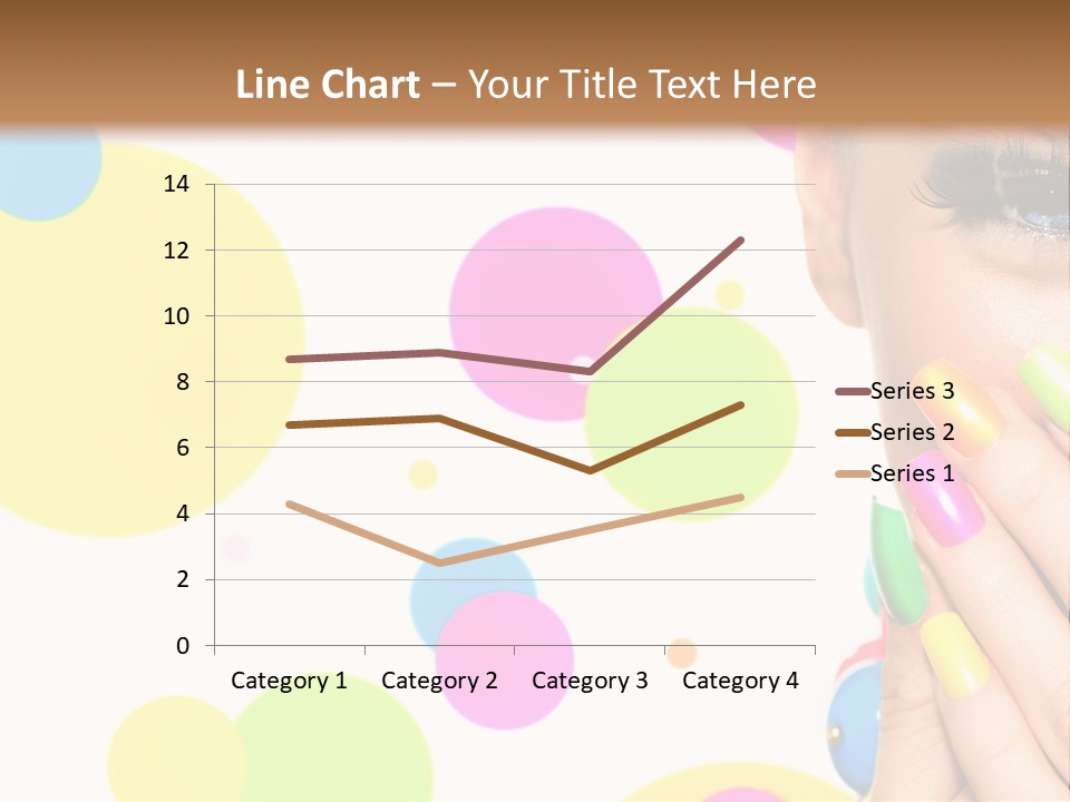 A Woman With Colorful Nails Covering Her Face PowerPoint Template