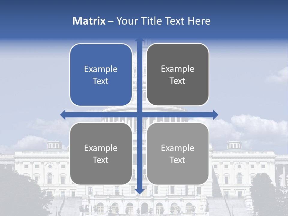 A White Building With A Blue Sky In The Background PowerPoint Template