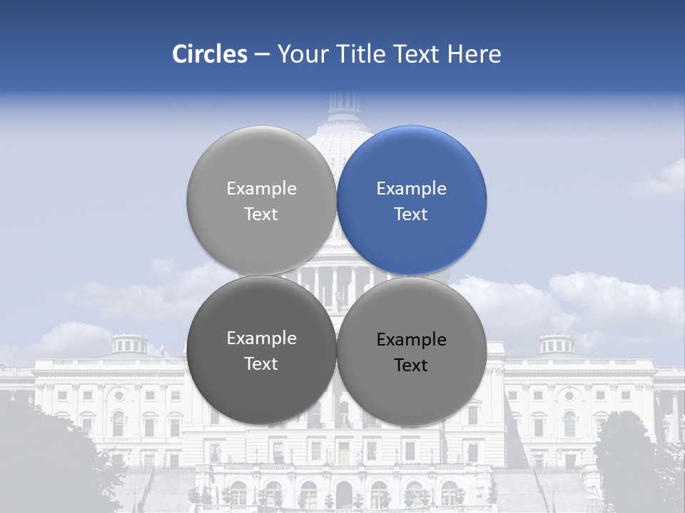 A White Building With A Blue Sky In The Background PowerPoint Template