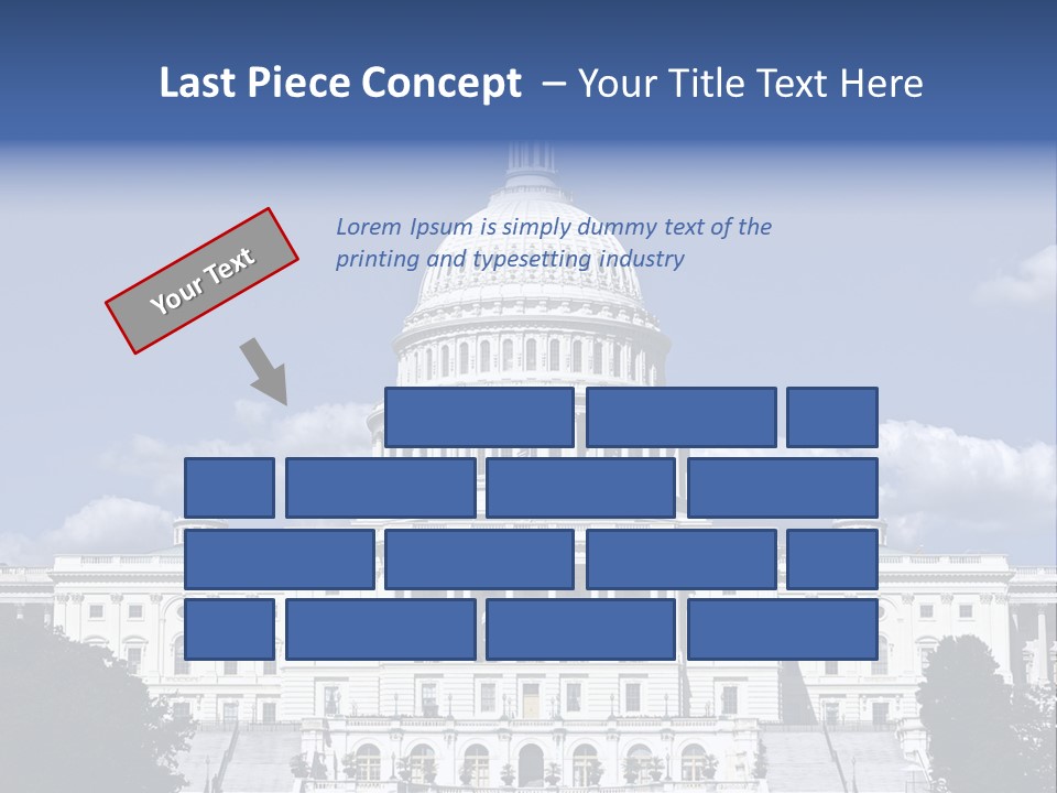 A White Building With A Blue Sky In The Background PowerPoint Template