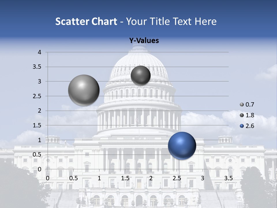 A White Building With A Blue Sky In The Background PowerPoint Template