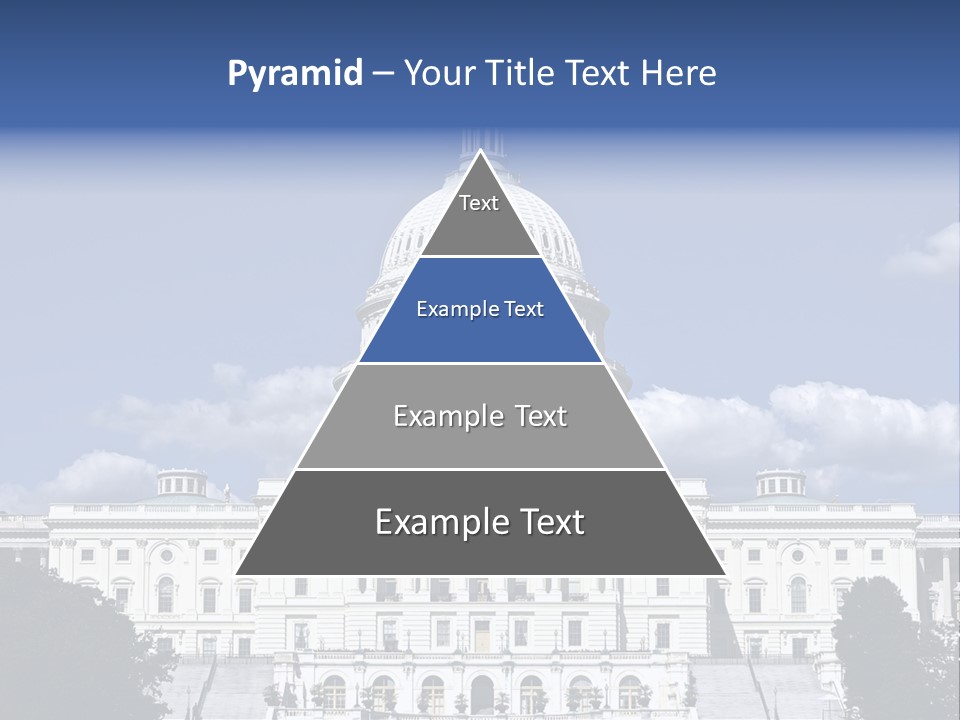 A White Building With A Blue Sky In The Background PowerPoint Template