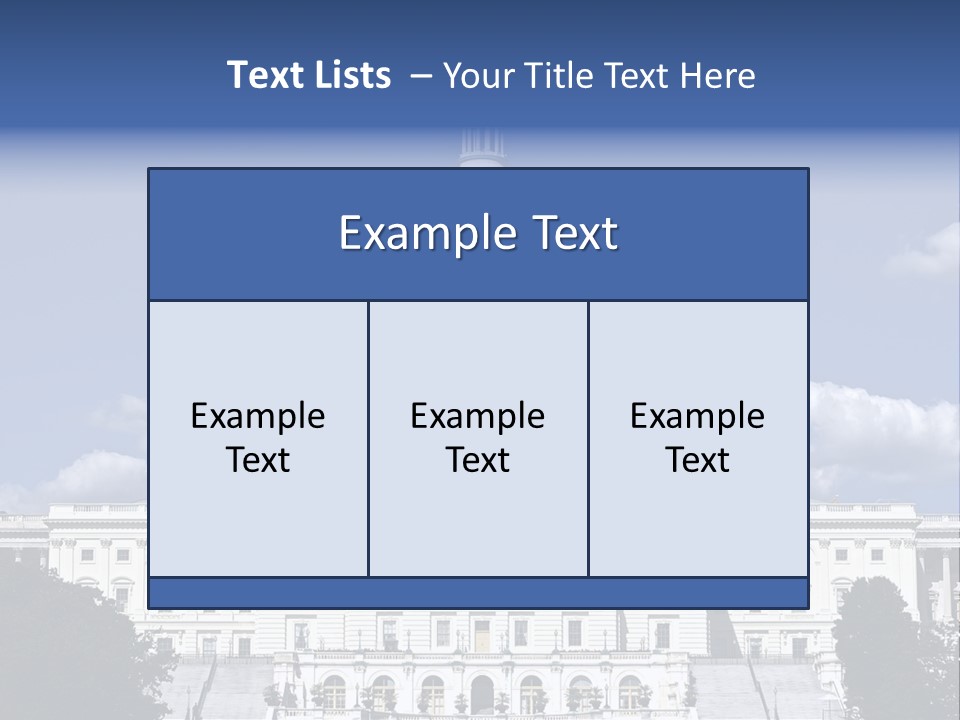 A White Building With A Blue Sky In The Background PowerPoint Template
