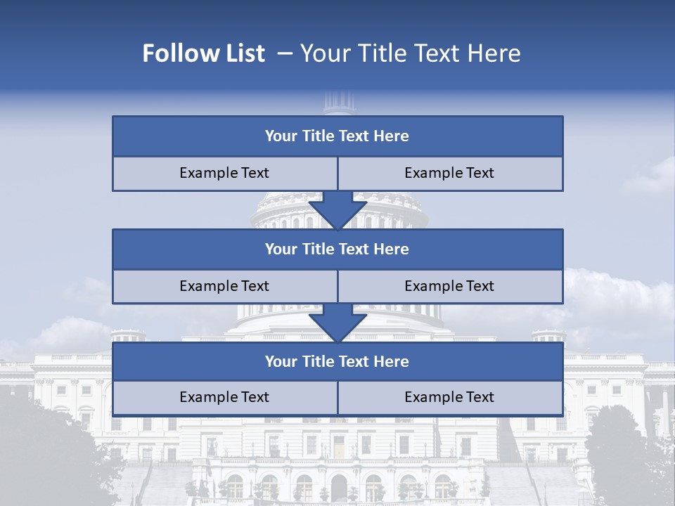 A White Building With A Blue Sky In The Background PowerPoint Template