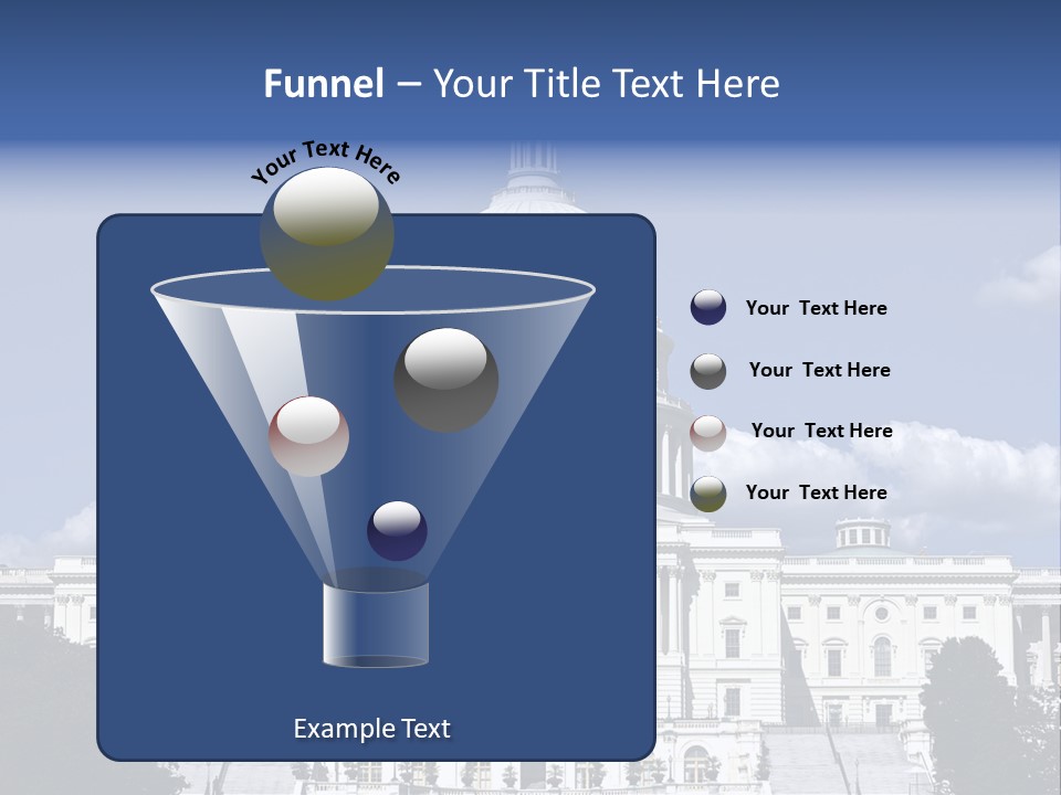 A White Building With A Blue Sky In The Background PowerPoint Template