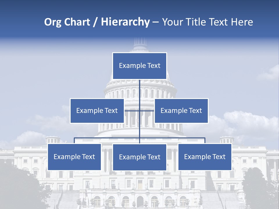 A White Building With A Blue Sky In The Background PowerPoint Template