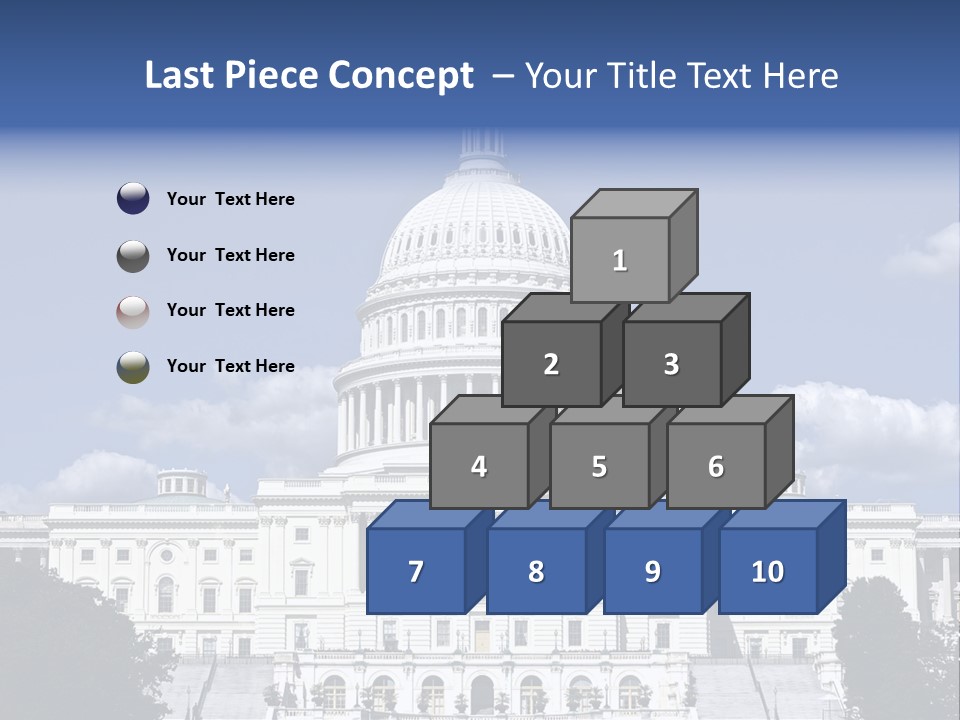 A White Building With A Blue Sky In The Background PowerPoint Template