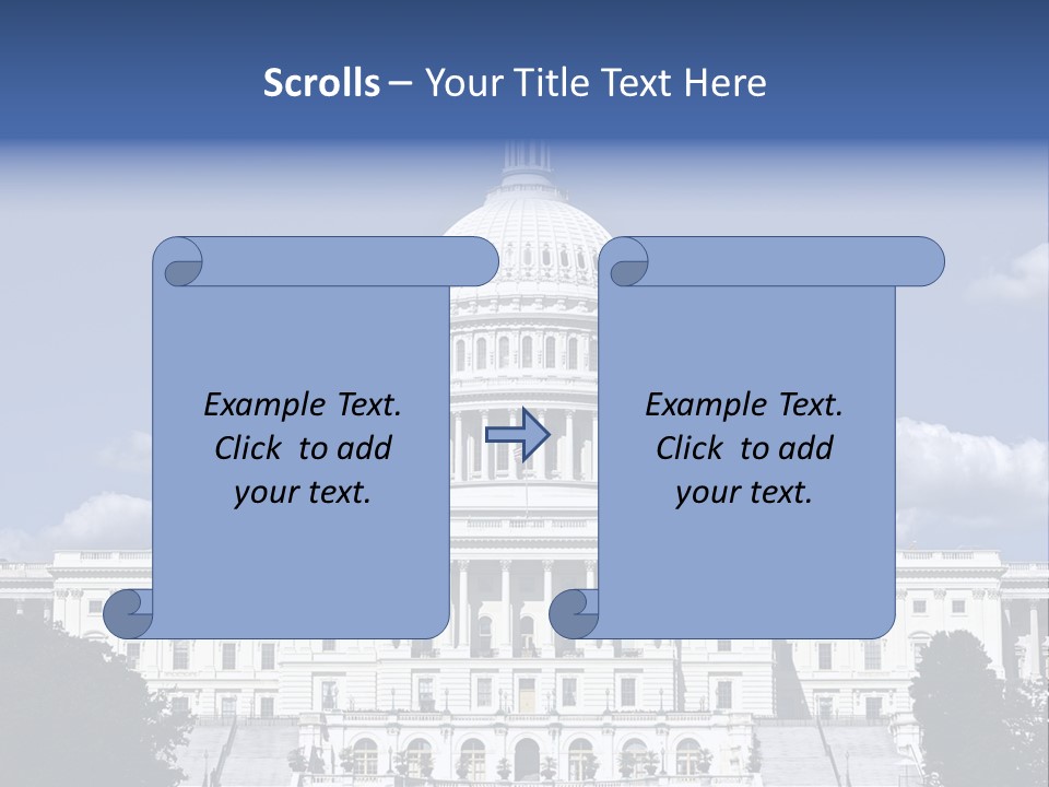 A White Building With A Blue Sky In The Background PowerPoint Template