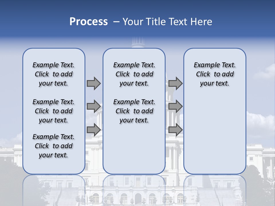 A White Building With A Blue Sky In The Background PowerPoint Template