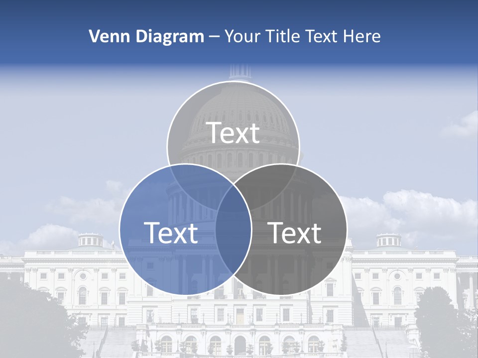 A White Building With A Blue Sky In The Background PowerPoint Template