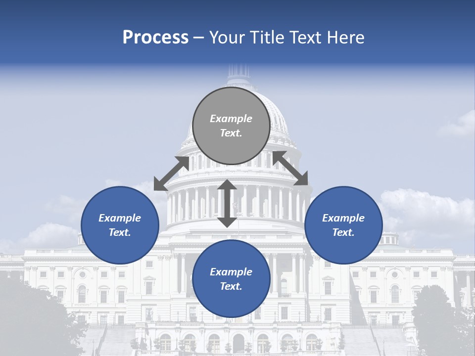 A White Building With A Blue Sky In The Background PowerPoint Template