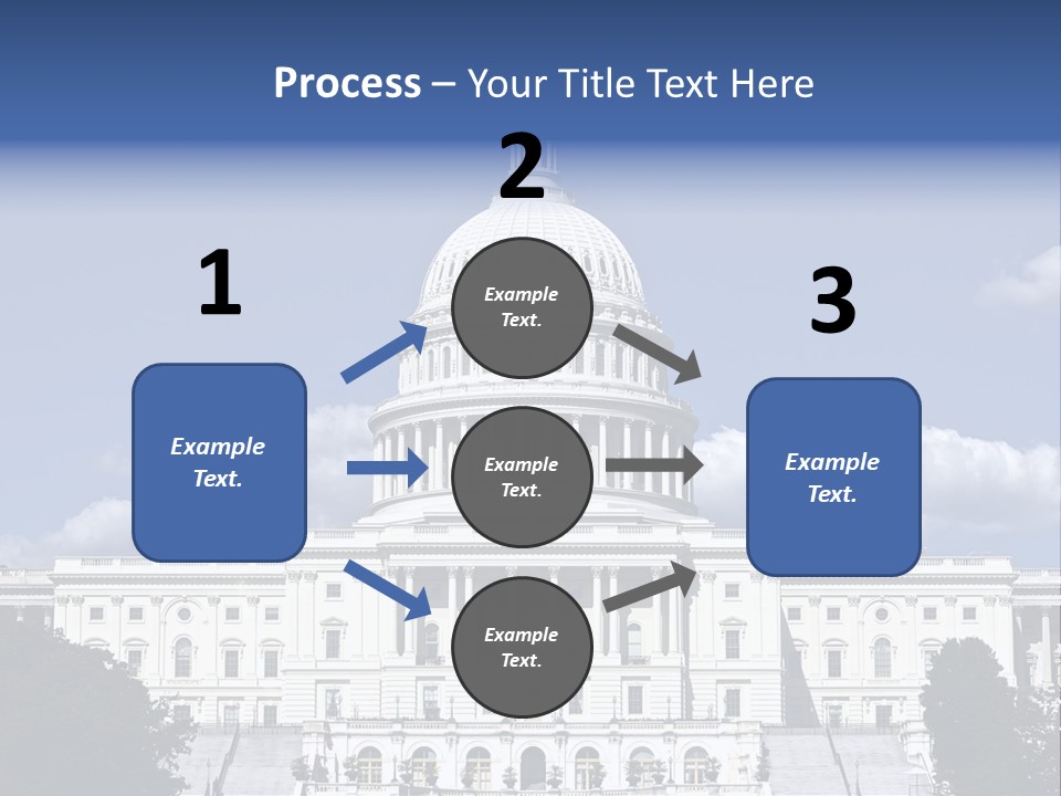 A White Building With A Blue Sky In The Background PowerPoint Template