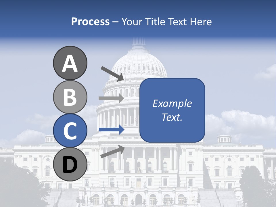 A White Building With A Blue Sky In The Background PowerPoint Template