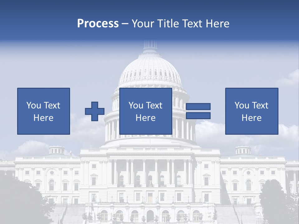 A White Building With A Blue Sky In The Background PowerPoint Template