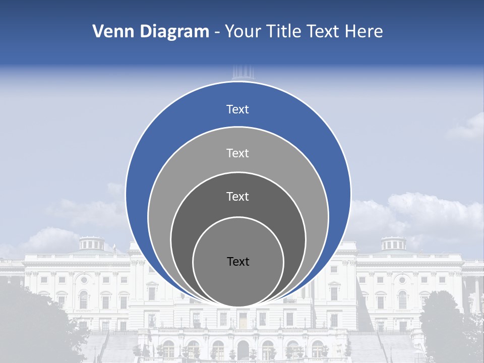 A White Building With A Blue Sky In The Background PowerPoint Template