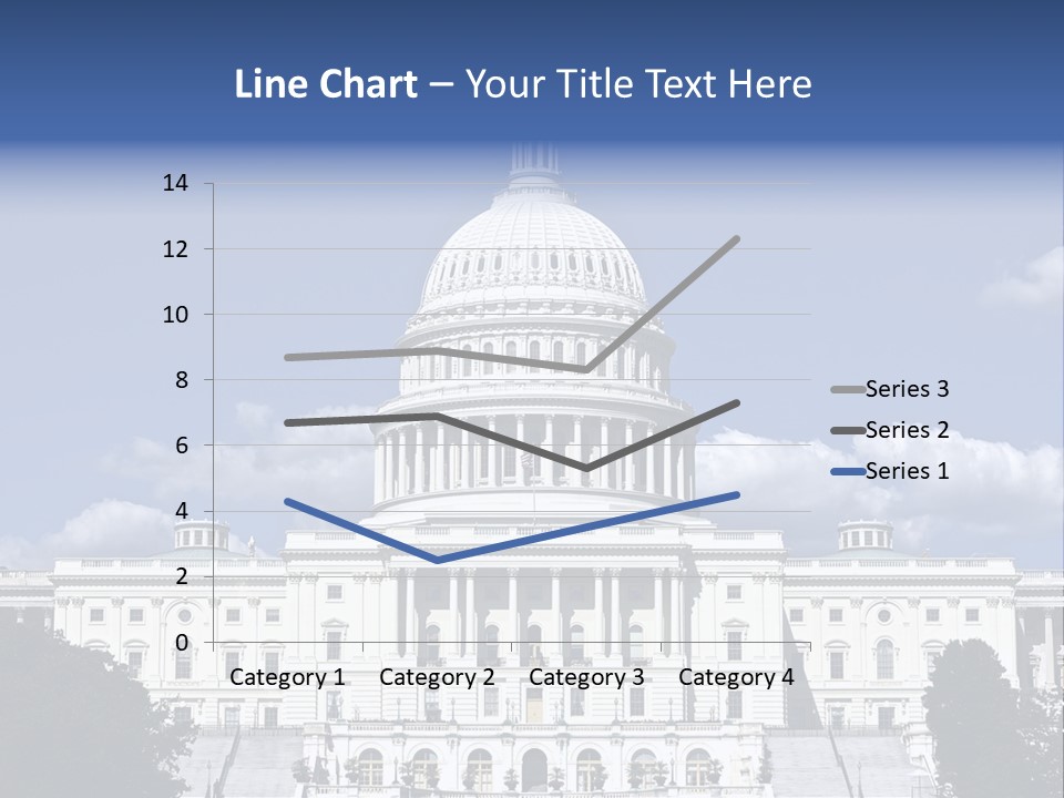 A White Building With A Blue Sky In The Background PowerPoint Template