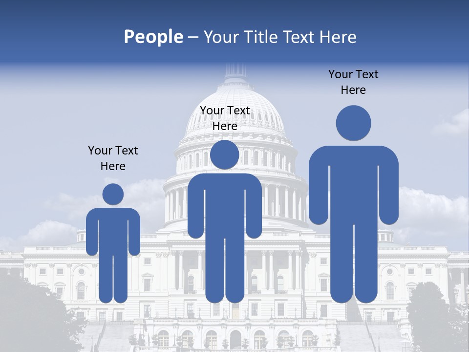 A White Building With A Blue Sky In The Background PowerPoint Template