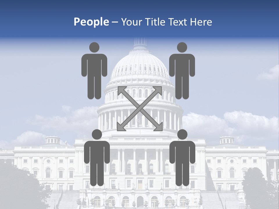 A White Building With A Blue Sky In The Background PowerPoint Template