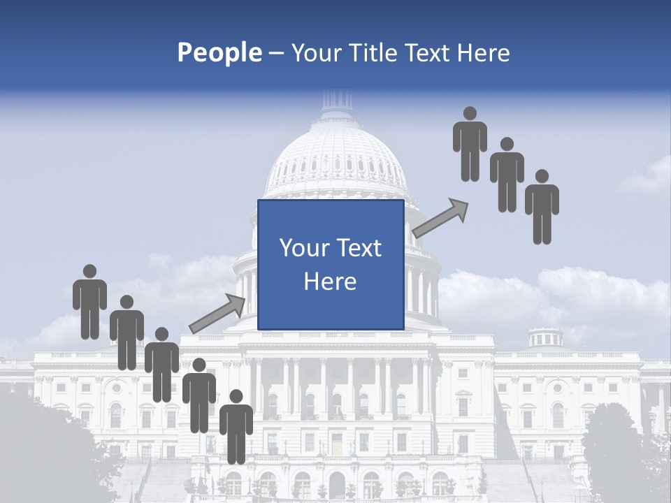 A White Building With A Blue Sky In The Background PowerPoint Template