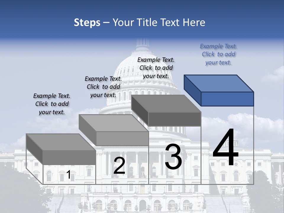 A White Building With A Blue Sky In The Background PowerPoint Template