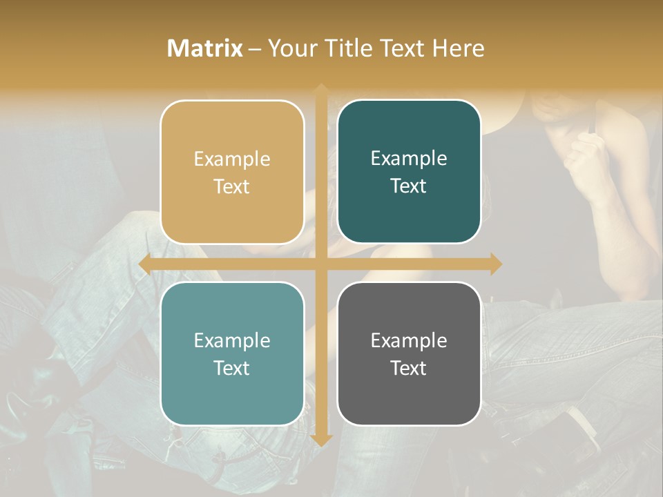 A Man And A Woman Sitting On A Couch PowerPoint Template