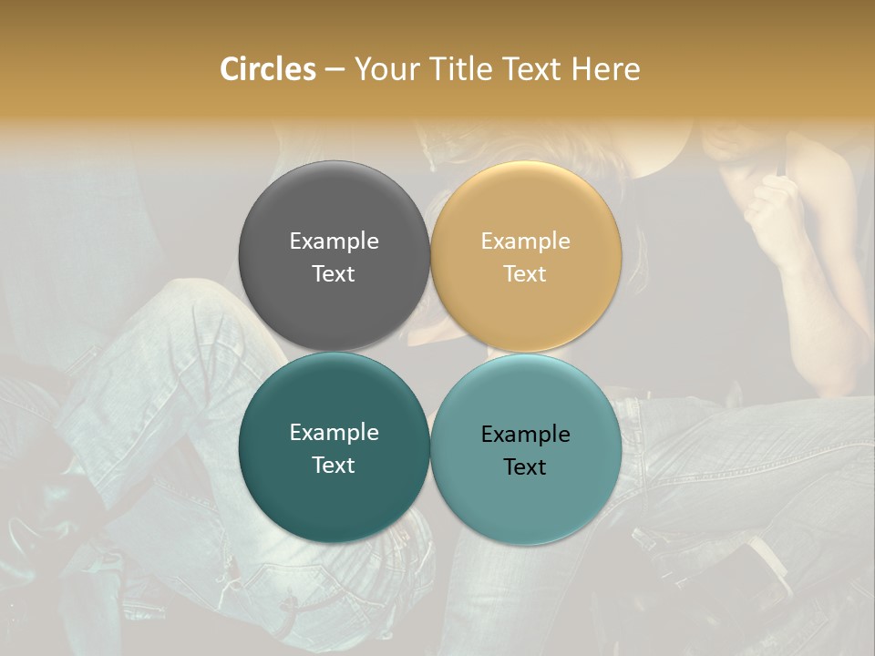 A Man And A Woman Sitting On A Couch PowerPoint Template