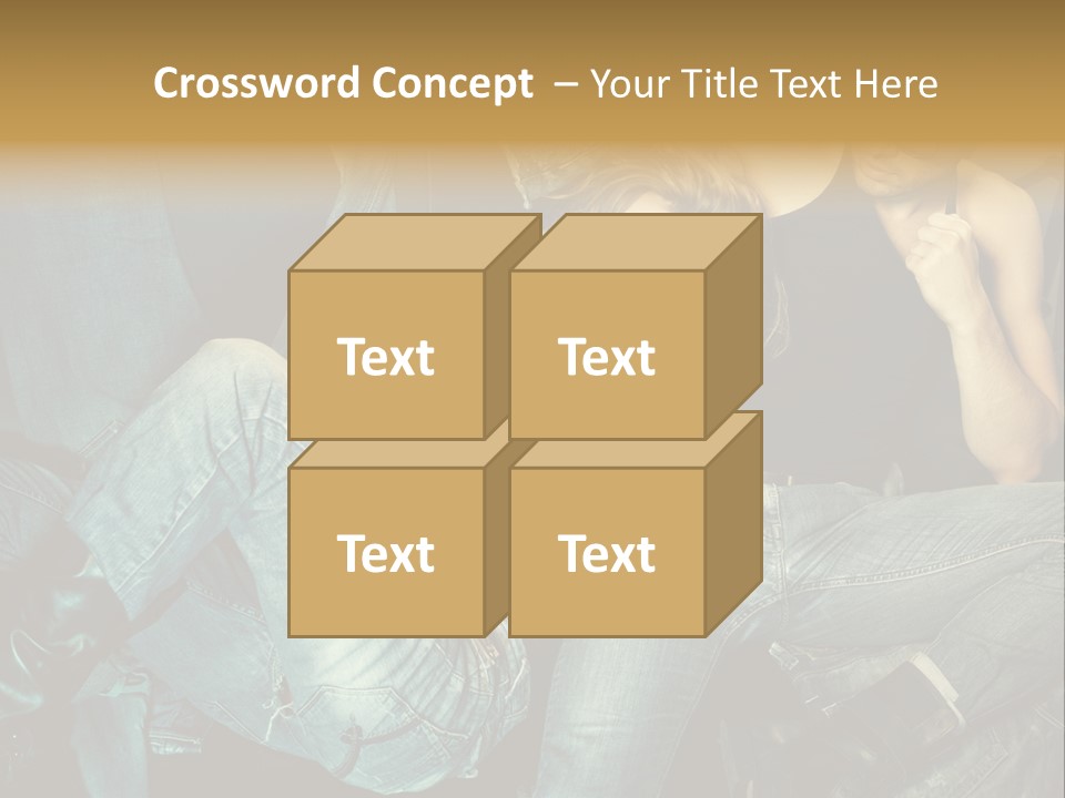 A Man And A Woman Sitting On A Couch PowerPoint Template