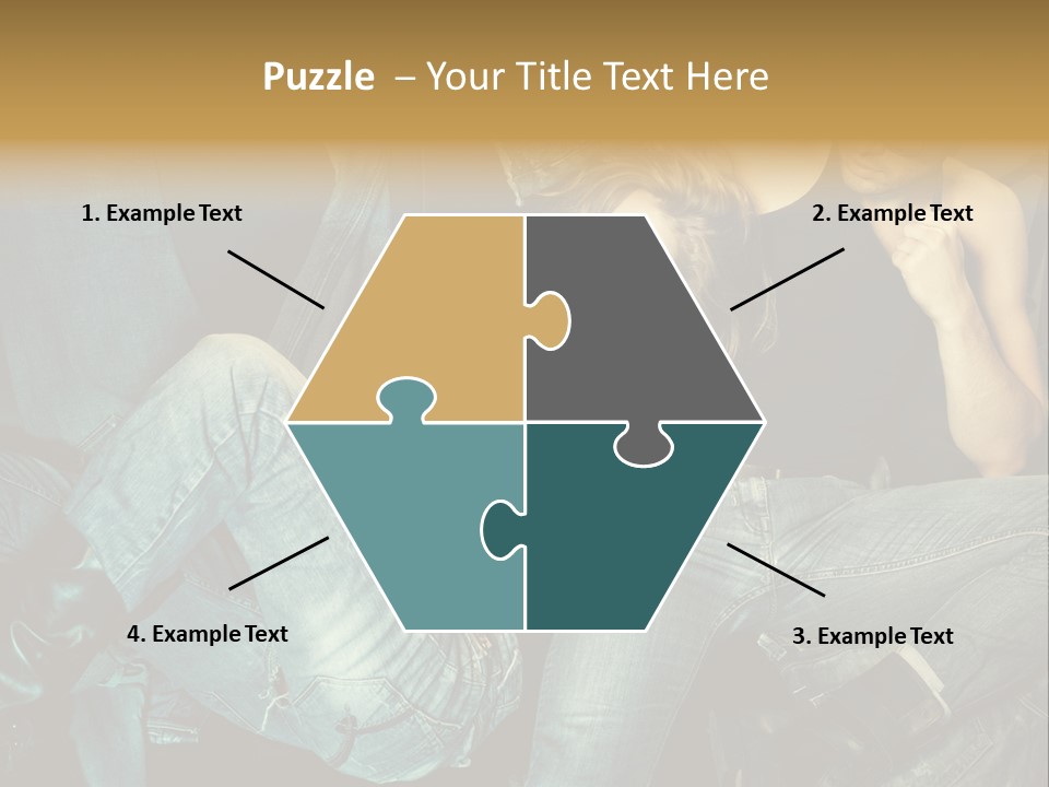 A Man And A Woman Sitting On A Couch PowerPoint Template